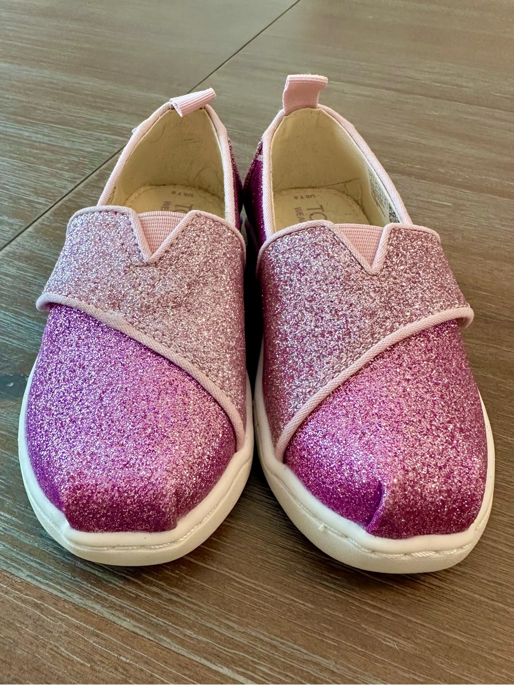 Toms Kids Glitter Slip-On Sneakers - Purple/pink